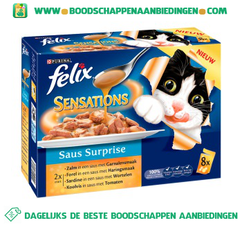 Sensations saus vis aanbieding