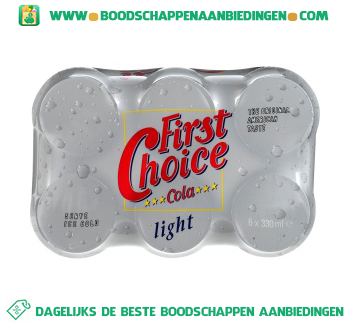 First Choice Cola light 6-pak aanbieding
