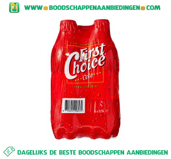 First Choice Cola regular 4-pak aanbieding