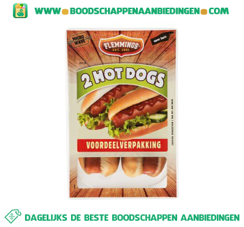 Flemmings 2 hotdogs aanbieding