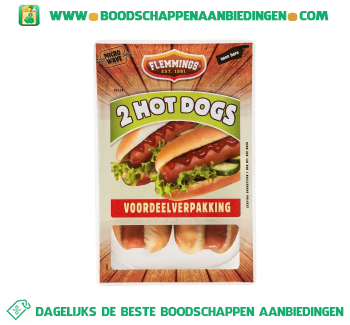 2 hotdogs aanbieding