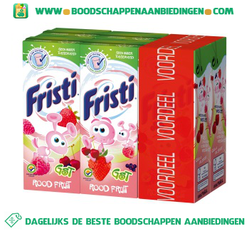 Fristi Rood fruit geen suiker toegevoegd 6-pak aanbieding