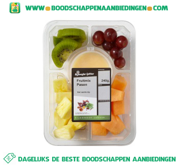 Fruitschotel met vanillesaus aanbieding