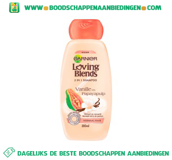 Garnier Loving Blends Shampoo vanille en papaya aanbieding