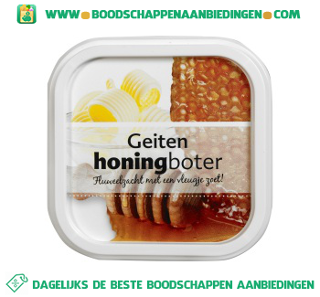 Geitenboter met honing aanbieding