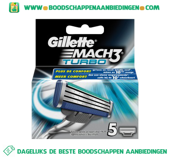 Gillette Mach3 turbo scheermesjes aanbieding
