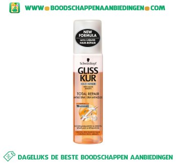 Gliss Kur Anti klit spray total repair aanbieding