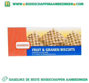 Gooskens Fruit & granen biscuits aanbieding