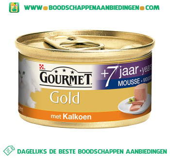 Gourmet Gold mousse senior met kalkoen aanbieding