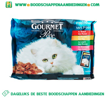 Gourmet Perle mini filets met rund 4-pak aanbieding