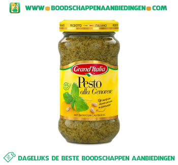 Pesto alla genovese met basilicum aanbieding