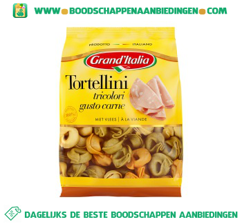 Grand’Italia Tortellini tricolori gusto carne aanbieding