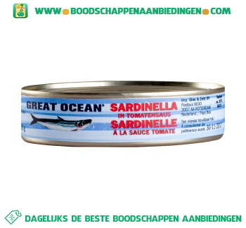 Great ocean Sardinella in tomatensaus aanbieding