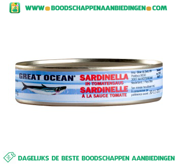 Sardinella in tomatensaus aanbieding