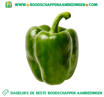 Groene paprika aanbieding