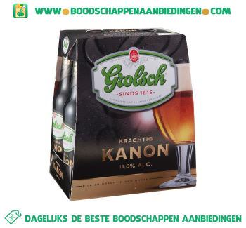 Grolsch Kanon pak 6 flesjes aanbieding