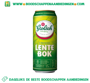 Grolsch Lentebok blik aanbieding