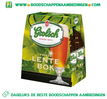 Grolsch Lentebok pak 6 flesjes aanbieding