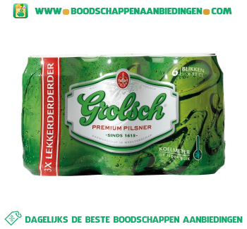 Grolsch Pak 6 blikjes aanbieding