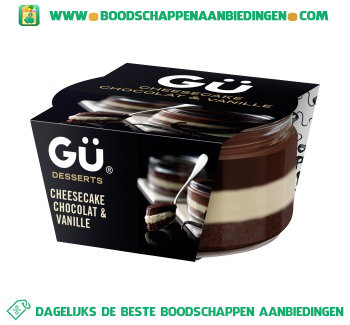 Gü Cheesecake chocolate vanille aanbieding