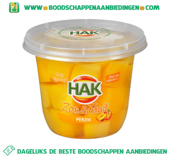 Hak Zon & fruit perzik aanbieding