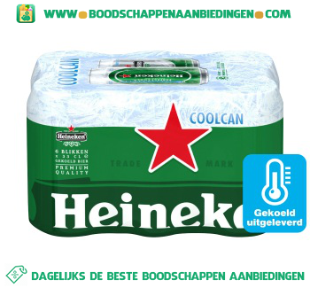 Heineken Cool can pak 6 blikjes aanbieding