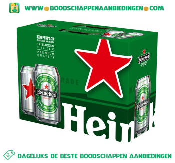Heineken Kofferpak 12 blikjes aanbieding