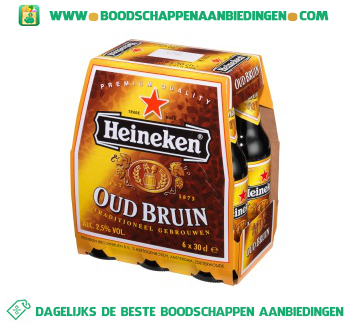 Heineken Oud bruin pak 6 flesjes aanbieding