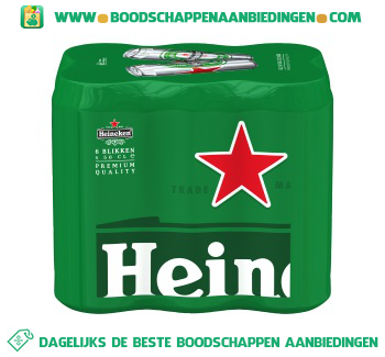 Heineken Pak 6 blikken 0.50 liter aanbieding