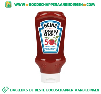 Heinz Ketchup 50% minder suiker aanbieding