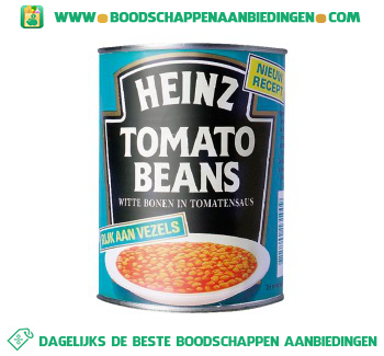 Heinz Tomato beans witte bonen in tomaten saus aanbieding