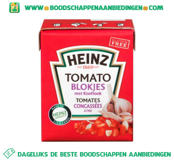 Heinz Tomato blokjes met knoflook aanbieding