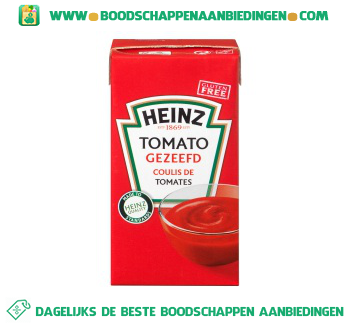 Heinz Tomato gezeefd aanbieding