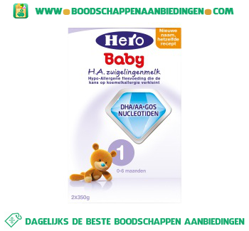 Hero Baby Hypo-allergeen zuigelingenmelk 1 aanbieding