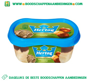 Hertog IJs hazelnoot hapje aanbieding