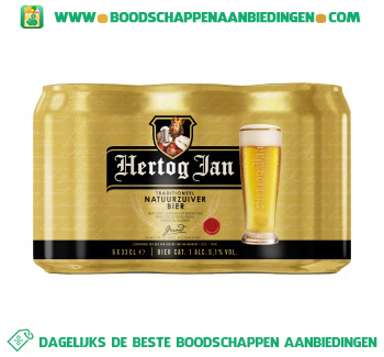 Hertog Jan Pak 6 blikjes aanbieding