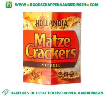 Hollandia Matze crackers naturel aanbieding