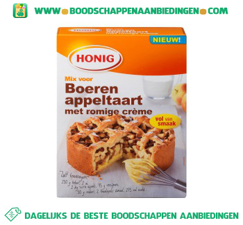 Mix voor boerenappeltaart met romige crème aanbieding