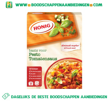 Honig Mix voor pesto tomatensaus aanbieding