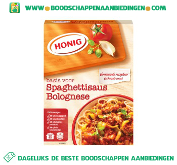 Honig Mix voor spaghettisaus bolognese aanbieding