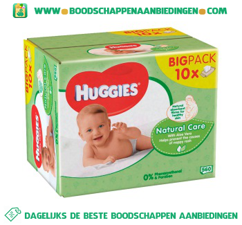 Huggies Babydoekjes natural care 10-pak aanbieding