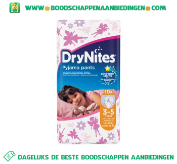 Huggies Dry nites 3-5 girl aanbieding