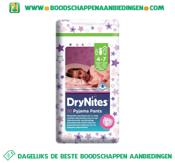 Huggies Dry nites 4-7 girl aanbieding