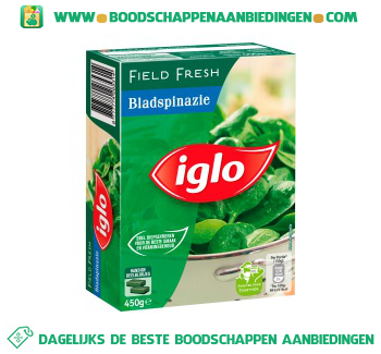 Iglo Bladspinazie aanbieding