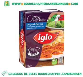 Iglo Lasagne bolognese aanbieding