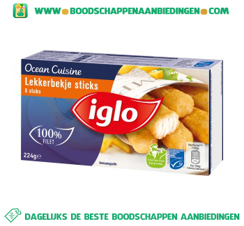 Iglo Ocean Cuisine lekkerbekje sticks aanbieding