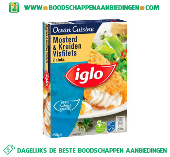 Iglo Ocean Cuisine mosterd & kruiden visfilets aanbieding