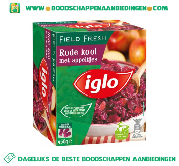 Iglo Rode kool met appeltjes aanbieding