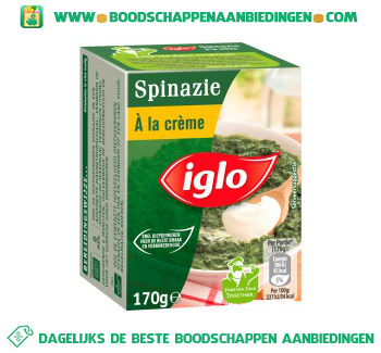 Iglo Spinazie à la crème aanbieding