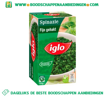 Iglo Spinazie fijn gehakt deelblokjes aanbieding